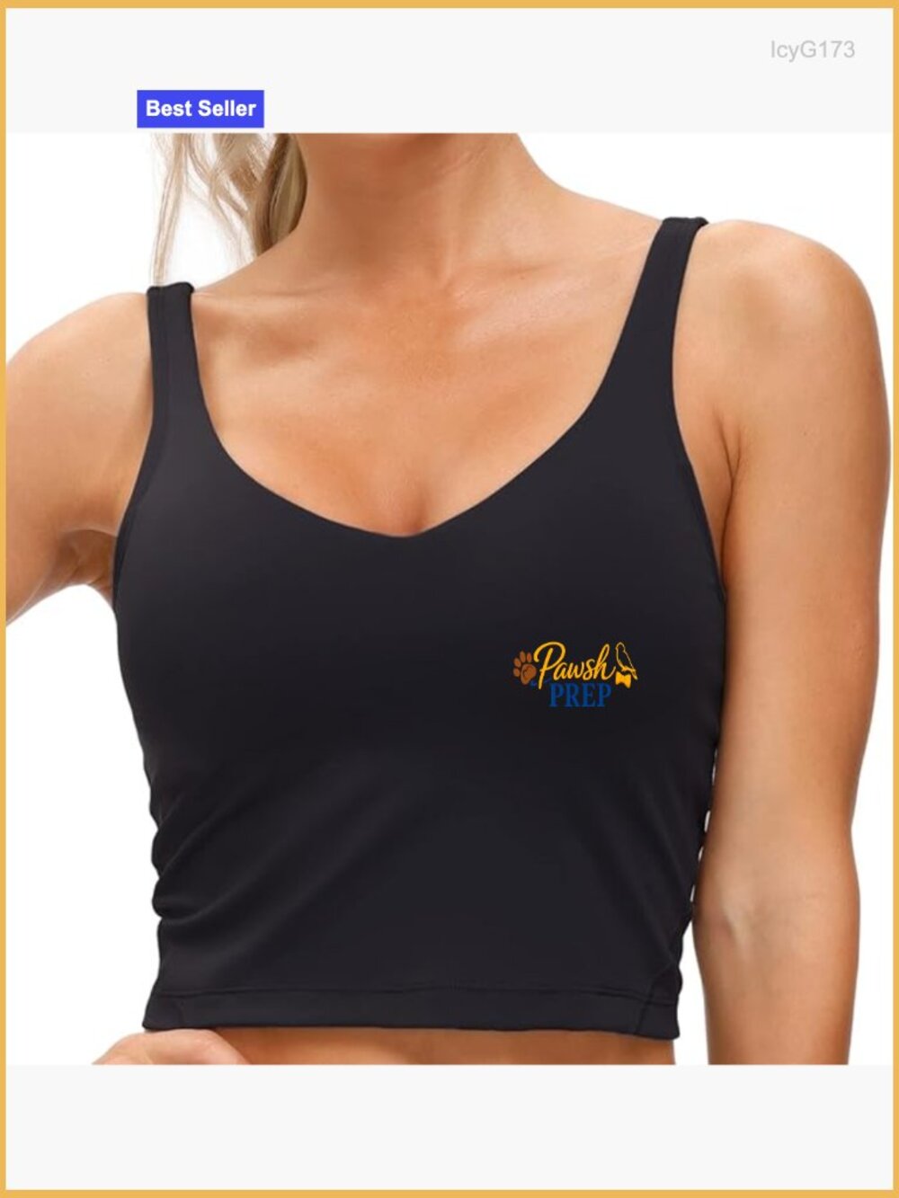 Longline Sports Bra Medium Support Wirefree Padded Racerback Yoga Workout